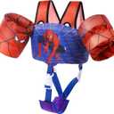 Toddler Swim Vest Kids Floaties for Pool, Kids Swim Vest with Arm Floaties Adjustable Crotch Strap, Fits 2-7 Years Old Boys and Girls 22-66 Pounds Children