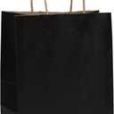 50 PCS Black Paper Bags with Handles Bulk, 8x4.25x10.5 Inches,Medium-sized Gift Bags for Party FavorsTake-OutGrocery Shopping & Retail,Christmas,weddings,Reusable & Durable