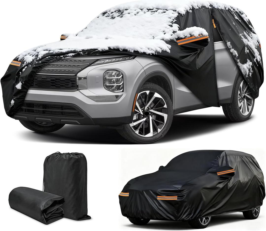Cover for Mitsubishi Outlander, Winter Cover for Subaru Outback 2015-2024, Thickened Covers for Outlander, Custom Fit Outlander Covers 2005-2025, Snow Hail Dust Sun Protection with Door Zipper