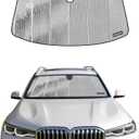 Pigenius Windshield Sun Shade for BMW X5 (G05) 2019-2023 & BMW X7 (G07) 2019-2022, Fits xDrive40i M50i X5M Alpina XB7, Reversible Silver/Black