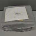 Medium Storage Baskets with Clear Window, See Through Closet Organizer with PU Handles, Linen Foldable Storage Bins for Organizing Clothes, Toys, Books (Gray) (Medium-16"x11"x7")