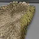 Snowkingdom Set of 12 Gold Metallic Placemats Laminated Vinyl Round Leaf Dinning Table Place Mats Bulk Decorative Halloween Thanksgiving Christmas Party Wedding Holiday Festival