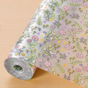 INNOLITES Shelf Liners for Kitchen Cabinets Non-Adhesive Drawer Liner with Floral, Waterproof Durable Easy to Clean, for Refrigerator, Shelves (Pink Rose, 17.7" x 78.7")