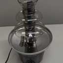 Nostalgia 3 Tier Electric Chocolate Fondue Fountain Machine for Parties - Melts Cheese, Queso, Candy, and Liqueur - Dip Strawberries, Apple Wedges, Vegetables, and More - 24-Ounce - Black, Small