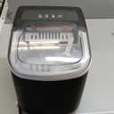 Countertop Ice Maker with Handle, 26lbs/24H Portable Ice Machine, 9 Bullet Ice Cubes Ready in 6 Mins, Self-Cleaning, Quiet Compact Ice Maker for Home, Kitchen, RV, Camping, Black : Appliances