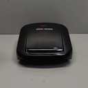 George Foreman 4-Serving Removable Plate Electric Grill and Panini Press, George Tough Non-Stick Coating, Drip Tray Catches Grease, Black