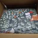 Cute Aesthetic Bedroom Rug, Ultra Thin Vintage Abstract 8x10 Carpet Washable, Boho Floral Botanical Area Rug for Living Room Entryway Kitchen Dorm, Green Woodland Forest Nature Kids Rug Nursery Carpet