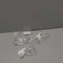 Honoson 24 Pcs Self Adhesive Caster Wheels Appliance Rollers Appliance Sliders for Kitchen 360 Swivel Universal Wheel Mini Small Kitchen (Clear with 3 Steel Ball Style)