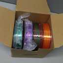 AMOLEN Silk PLA 3D Printer Filament Bundle, Shiny Dual Color Filament 1.75mm Pack, Multi Color Change 3D Printing Filament for Most FDM 3D Printer, 4 Spools 200g Each (200*4-dual Red Gold/Red Green/Red Blue/Blue Green)