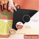 2 Pcs Cute Lemon Decorative Doormat Hello Summer Welcome Mat Lemon Floor Mats Summer Non Slip Door Rugs for Outdoor Indoor Porch Entryway Kitchen Decor 18 x 30 Inch