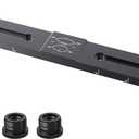 Stereo Array Spacing Microphone Holder with Scale Adjustable Position for Two Mics or Booms, Mic Mount Bar Fits Most Mic Stands, with 3/8" - 5/8" Screw Adapters,Design for Recording,Live Streaming