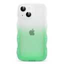 2 x XIQI Compatible with iPhone 14 Plus Case 6.7" 2022, Cute Kawaii Curly Wave Frame Shape Soft Silicone Shockproof Protective Phone Cover for Women Girls, Gradient Yellow