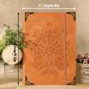 TIEFOSSI A5 Binder 6 Ring Notebook for Women Men, Hardcover PU Leather Journal, Compass Vintage Journal, College Ruled Notebooks for School, Planner, Travel, Work, Organizer (C-Light Brown)