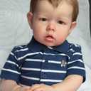 iCradle Reborn Baby Dolls 28 inch Realistic Silicone Vinyl Toddler Vinyl Lifelike Newborn Babies Toys for Kids Birthday for Age3+ (28inch Liam Blue Outfit)