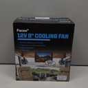 Homdec 12V RV Cooling Fan with 2-Speed Switch, 8.75-Inch Heavy Duty Black Metal Fan 12Volts DC, use for Auto, Truck, RV, Car, Boat, and Buses (Black) 2"D x 8.75"W x 9.5"H