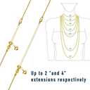 6Pcs 18K Gold Plated Necklace Extenders for Women, Hypoallergenic Bracelet Chain Extenders Set, Extensions 2", 4" Inches (18K Gold Plated (6Pcs))