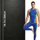 Extra Large Yoga Mat for Men, 79"x40"x8mm Thick, Oversized Non-Slip TPE Workout Mat for Home Gym, Lightweight (3.5 lbs) Anti-Tear Fitness Exercise Mat for Tall Users