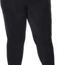 Cuddl Duds Fleecewear with Stretch Leggings for Women - Thermal Fleece Lined Base Layer Tights - Cold Weather Winter Clothes (X-Small, Black)