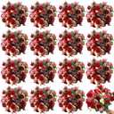Geosar 16 Pcs Artificial Flowers Artificial Rose Bouquet Fake Flowers Bundles 21 Heads Faux Floral Bouquet Leaf with Stem DIY Fake Rose for Home Bridal Wedding Centerpieces Decor (Mixed Colors)