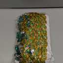 FINGERINSPIRE 9.8 Yards 1.9 inch Wide Hanging Beads Fringe Lace Green Rhinestone Bead Fringe Trim Polyester Sewing Fringe Tassel Trim by The Yard for Handmade DIY Clothing Curtain Decor