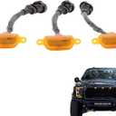3PCS Bright Amber L-ed Grille Lights Compatible with 2004-2019 for-d F150, 2013-2018 R-am 1500 Raptor Style Aftermarket, Front Grille Daytime Driving Running Light Kits (Yellow)