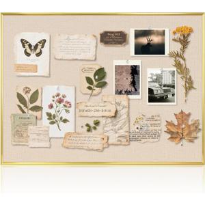 Linen Bulletin Board, 36"x24" Decorative Fabric Pin Board Vision Board