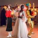 3 Pack Olive Oil Costumes Women's Large Cosplay Costume for Adult Red Black Long Sleeve Dress Earrings White Socks