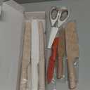 Astercook Knife Set, 13 Pieces Kitchen Knives Set with Healthy Anti-Rust Coating, Dishwasher Safe, Stainless Steel Chef Knife Sets with 6 Blade Guards, Perfect Holiday Gifts for Kitchen (Large, Cream)