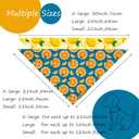 Cute Fruit Dog Bandanas 2 Pack, 4 Patterns Watermelon Lemon Orange Melon, Summer Dog Bibs for Large and XL Breed, Reversible Boy and Girl Pet ScarfLarge