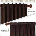 StangH Brown Velvet Curtains 132 inches Long, Back Tab Thermal Insulated Light Blocking Drapes for Bedroom, Elegant Curtain Panels for Cozy Living Rooms/Villa, W52 x L132, 2 Panels