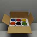 6 Pack Porcelain Coffee Mugs Set, 12 Ounces Ceramic Coffee Mugs, Matte Black Coffee Mug, Restaurant Cups for Coffee, Tea, Cappuccino, Cocoa, Cereal, Black outside and Colorful inside