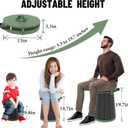 ALEVMOOM XXL Portable Toilet for Camping,880lbs Capacity,19.7" H Adjustable Outdoor Toilet with 7 Garbage Bags,Porta Potty for Adults,Collapsible Luggable Loo for Camping