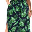 Plus Size Off The Shoulder Maxi Long Casual Beach Dress Pockets Women, 18W
