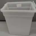 IRIS USA Airtight Dog Food Storage Container, WeatherPro, Up to 10 lbs, Removable Wheels, for Dog Cat Bird and Other Pet Food Storage Bin, Keep Fresh, Translucent Body, Made in USA, Clear/Gray