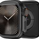 2 in 1 Rugged Case Compatible with Apple Watch Series 11/10 46mm, [Turn 46mm into Ultra] Metal Thin Frame Bumper Case with Back Cover for iWatch 46mm, Black