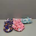 Pet Soft Washable Female Diapers (3 Pack) Female Dog Diapers, Comfort Reusable Doggy Diaper for Girl Dog in Period Heat (Cute Flower, XL)