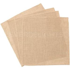CleverDelights 12 Inch Burlap Squares - 5 Pack - Premium Jute Burlap Fabric - Finished Edges - 12" x 12"