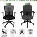 4 Pcs Office Chair Covers Set Computer Universal Protective Stretchable Chair Seat Covers Desk Armrest Cover Pads Office Cushion Backrest for Rotating(Regular,Dark Grey)