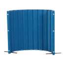 Angeles 48" x 6' Quiet Divider With Sound Dampening Panels, Freestanding Room Divider Wall, Blue