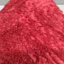 FlyDOIT Round Area Rugs for Bedroom Living Room, 5x5 Rose Red Super Soft Comfy Thickened Memory-Foam Indoor Circle Carpets, Modern Aesthetic Minimalist Carpet for Boys Girls Adults Nursery Home Dcor