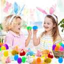 Olixmlya 36 Pack Easter Egg Fillers Plush Bunny Toys, Easter Eggs Hunts Filling Easter Basket Stuffers Stress Relief Toys Classroom for Kids Toddler Teens Boys Girls Easter Party Favor