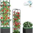 Tomato Planter with Trellis, Raised Garden Bed with Trellis, 68.7" self Watering Tomato Planter, Expandable Structure, for Climbing Plants, Vegetable Vines & Flowers, 68 inches x 15.7 inches x 11.8 inches