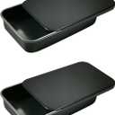 2Pack Dental Floss Portable Case,Dental Floss Dispenser,Storage 24 Picks Adult Floss in Box,Refillable Glide Floss,Portable Travel Floss Box for Travel(Black)