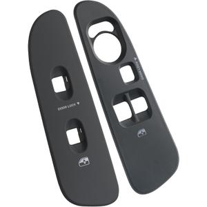 Door Window Switch Bezel,Front Driver and Passenger Side Compatible with 2005-2009 Dodge Ram 1500 2500 3500 Regular Cab Interior Accessories (Slate Grey)