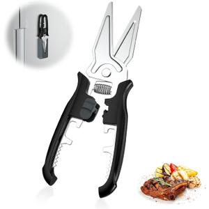 Multifunctional Kitchen Scissors - Kitchen Shears with Magnetic Holder & Safety Lock, Heavy Duty Poultry Shears, Stainless Steel for Chicken Meat Cutting Turkey, Vegetables