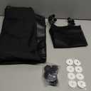 Tegeme Under Desk Privacy Panel with Cable Management Net Desk Skirt Self Adhesive Modesty Panel with Cord Organizer Pockets for Office Home Standing Workstation(Black,71'')