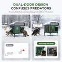 Apasiri Heated Cat House for Outdoor: Weatherproof Outside Cat Shelter, Insulated Cat House Outdoor with Heated Pad, Sloping Roof & Escape Door, Elevated Base for Stray Cats, Medium (M(18.5"x14"x16.5"))