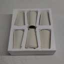 YANLING 6 Pack White Ceramic Vases for Home Decor, 6 Inch Modern Centerpieces for Pampas Grass, Table, Boho Flowers Decor