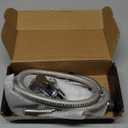 High Pressure Handheld Shower Head Briout 5-Settings Powerful Water Spray Shower Head against Low Pressure Water Flow with Stainless Hose and Adjustable Mount (Silver)