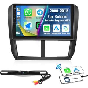 9 Inch HD Touch Screen Car Radio Stereo for Subaru Forester Impreza WRX 2008-2012 with Apple CarPlay Android Auto Bluetooth Car MP5 Player Mirror Link FM Radio USB SWC + Backup Camera